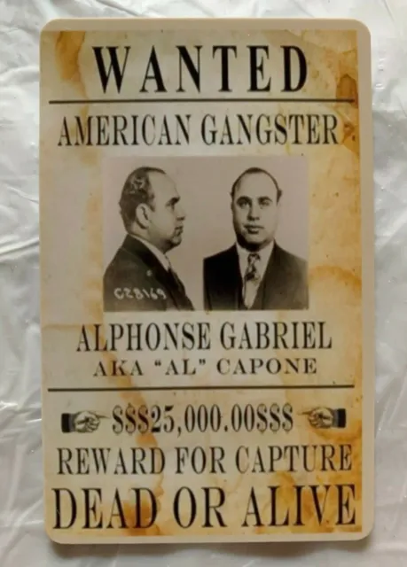 Al Capone Wanted Magnet Scarface Gangster Chicago Mafia Mob Mobster Poster 9 99 Picclick