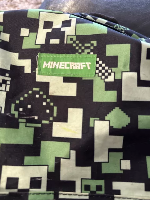 Minecraft Backpack Creeper MOJANG 17" Multi-Pocket Camp Travel or School
