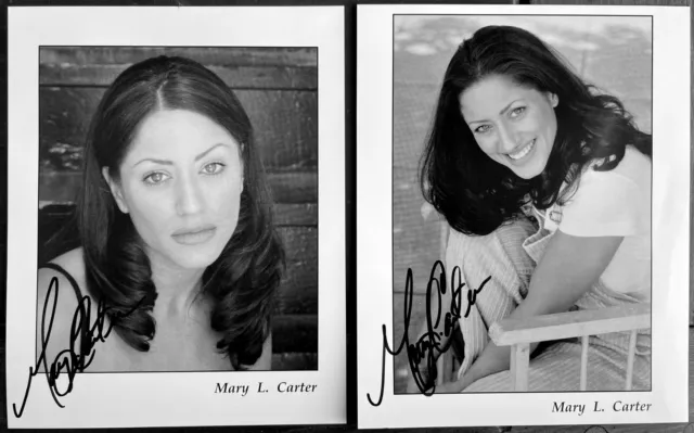 Beautiful Mary L Carter - Model, Actress, Photographer - Autographed Photo Set