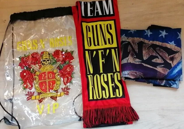 GUNS N ROSES World Tour 2022 VIP Bag, scarf and flag bundle £33.00