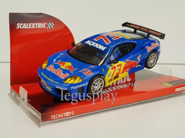 Slot car scx scalextric 6294 Ferrari 360 GTC #73 " Red Bull "