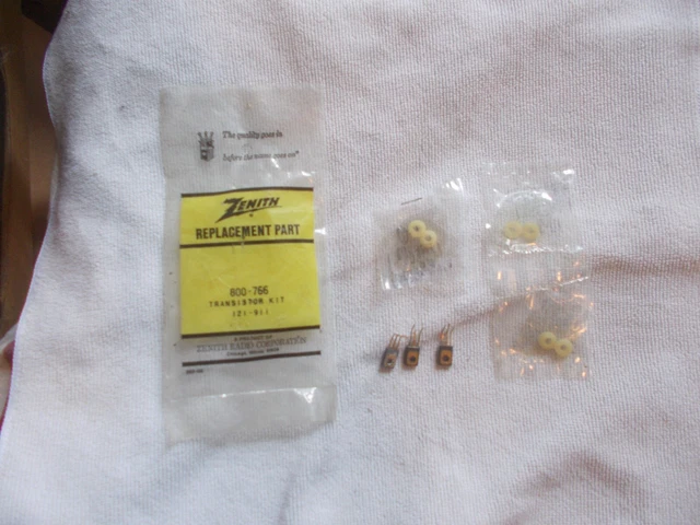 Vintage   Zenith  Radio   Replacement   Parts   800-766  Transistor  Kit 121-911
