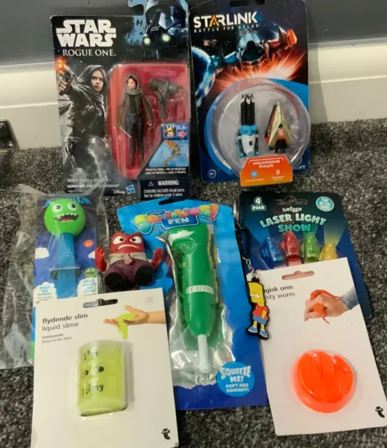 Boys Job Lot Christmas Toy Bundle Star Wars Smiggle Figures Stocking Gifts New