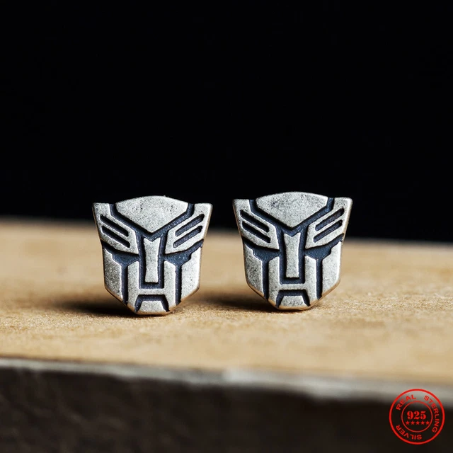 Delicate Mini Decepticons 925 Sterling Silver Stud Earring Vintage Gothic Person