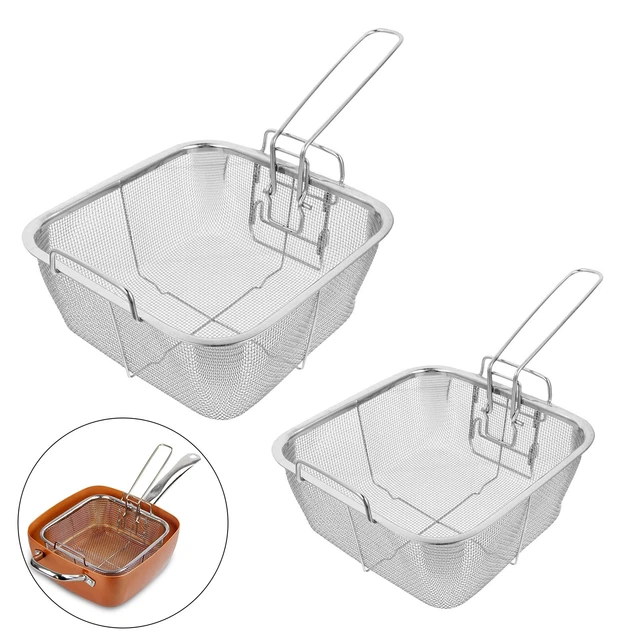 Panier à Friture Inox Pour Friteuse électrique - Idéal Barbecue Et Cuisine Quotidienne - 4