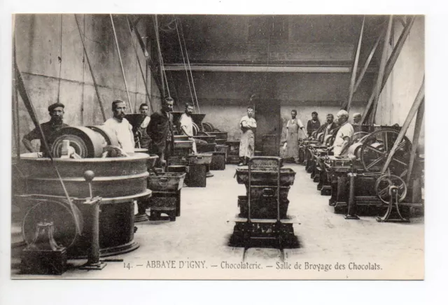 ARCIS LE PONSART Marne CPA 51 IGNY CHOCOLATERIE Abbey Shock Grinding Room.
