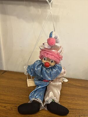 Stewart Ross - Vanity Fair Hanging Porcelain Clown Puppet - New with Tag