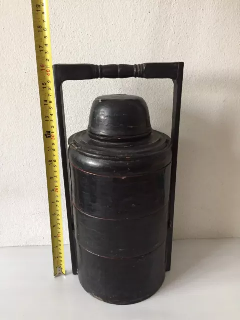 Antique Burmese lacquer lunch box storage 2