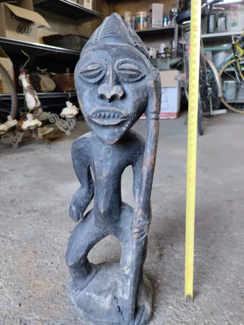 statue african tribal art ebony Vintage arte africana benin antique Ebano Rare