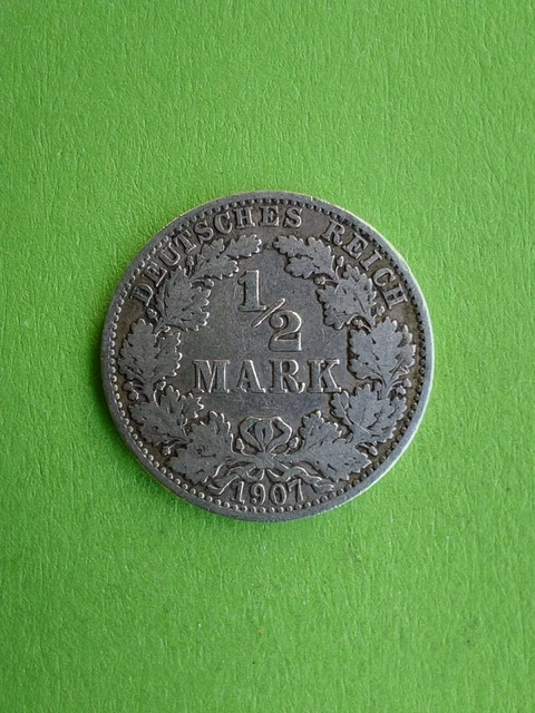 Germany Silver 1/2 Mark 1907A Good Detail