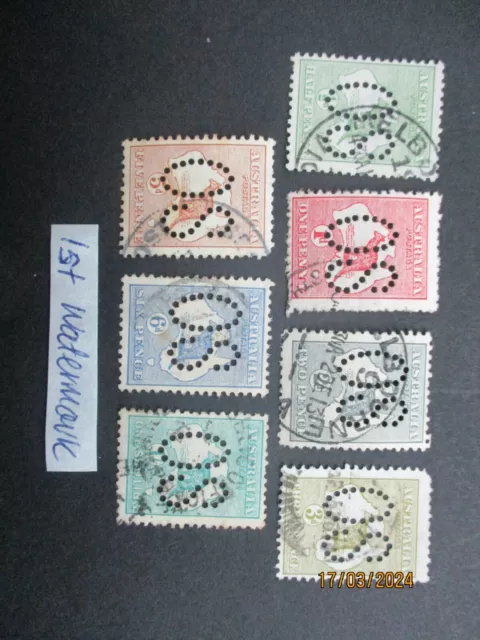 Kangaroo Stamps: 1st Watermark Used Variety Sets - FREE POST!! (T3766)