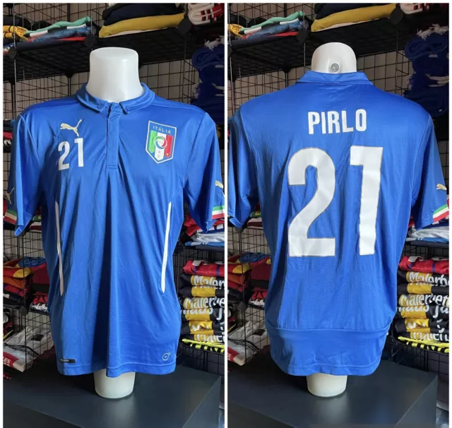 MAGLIA CALCIO ITALIA Nazionale Football shirt Puma 2014 2015 2016 21 PIRLO  EUR 49,90 - PicClick IT