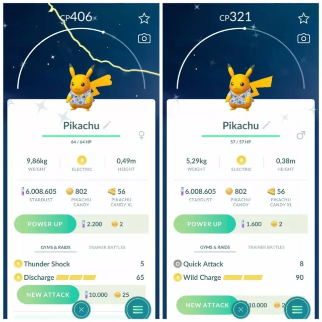 Pokémon Go * Shiny Pikachu Shirt Green Taipei - Male or Female