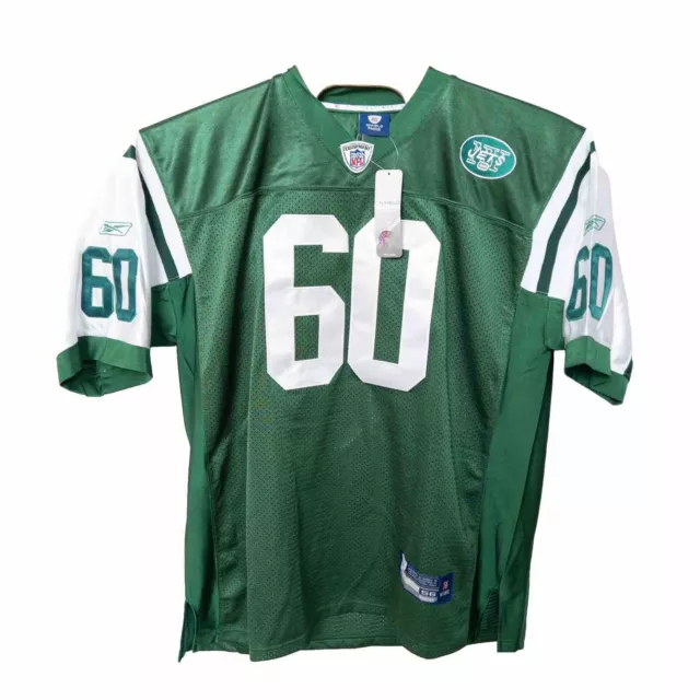 NWT Stitched Reebok On Field NY Jets Ferguson #60 Mens Size 56