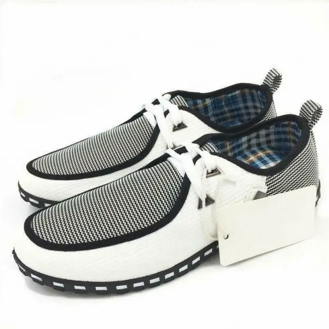 Mens Driving lace up Loafers walking Casual Dress Non-slip breathable Shoes