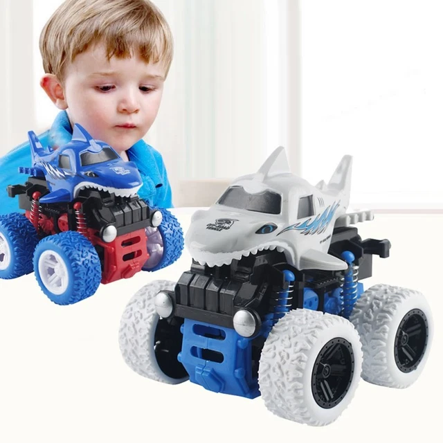 VEHICLE MODEL INERTIA Stunt Car Off Road Toy Car Shark Shaped Inertia