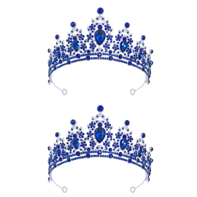 2 Pc Couronne De Mariée Couronnes Pour Femmes Bandeau Mariage Strass Bal