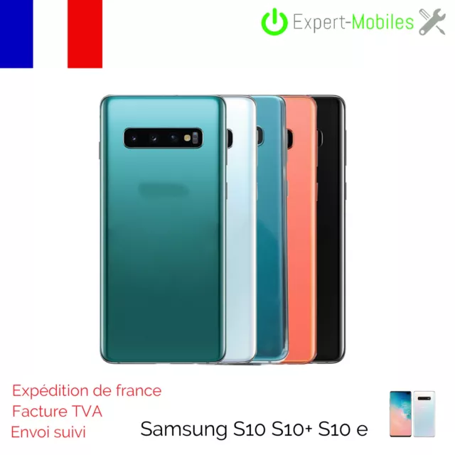 Samsung S10 S10 Plus S10 E -Vitre Arriere Avec Adhésif +Lentille Camera