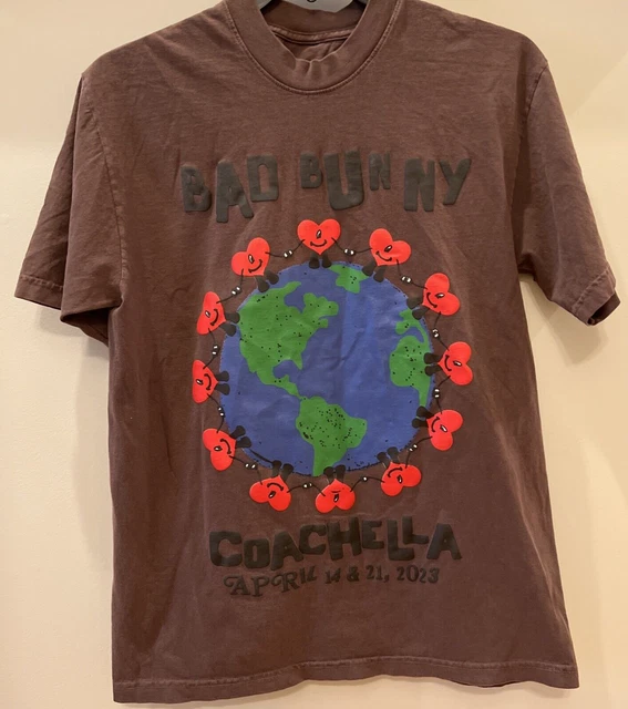 BAD BUNNY X COACHELLA 2023 Bad Bunny Short Sleeve T Shirt / MERCH; SIZE