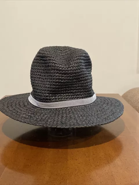 TREASURE & BOND Men's Black Combo Mixed Weave Panama Hat One Size