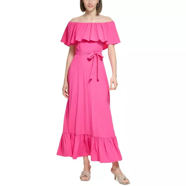 Calvin Klein Womens Crinkled Long Summer Maxi Dress BHFO 6001