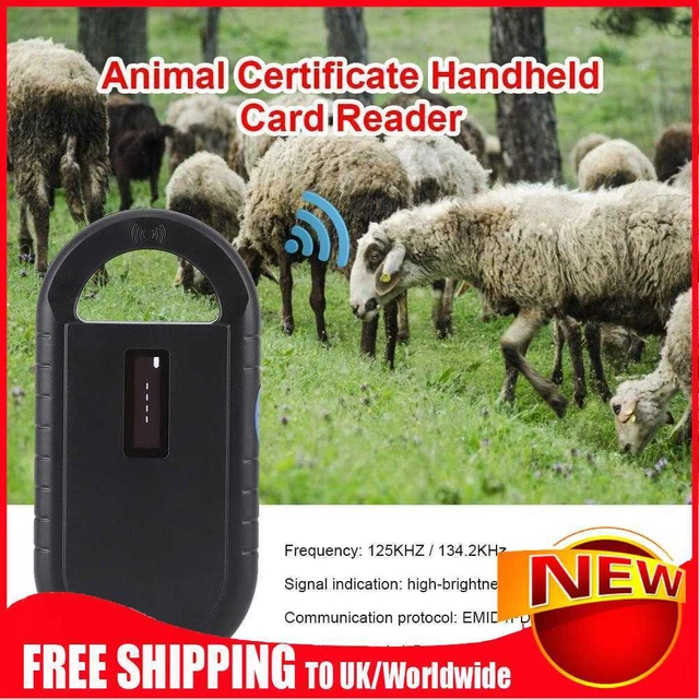 Escáner de chip de identificación Certificado de mascota portátil perro perro animal lectores de tarjetas de identificación