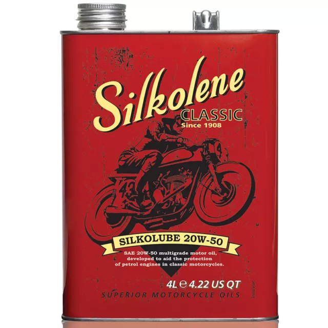 Silkolene Silkolube 20W-50 Classic Motorcyle Classic Historic Vintage Engine Oil