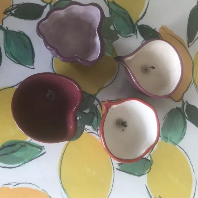 4 candele ornamentali vuote per frutta