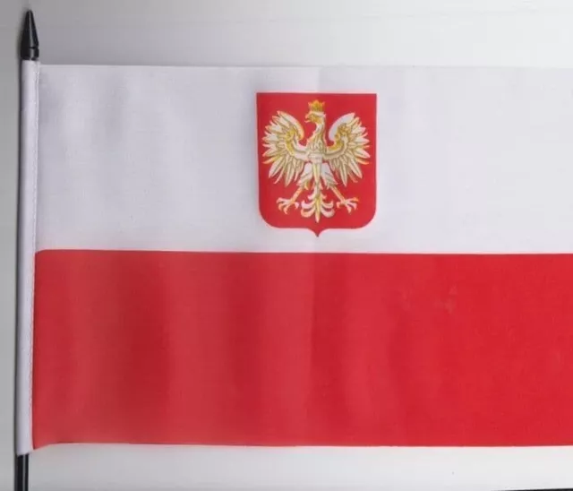 Poland Eagle Hand Flag (9" x 6")