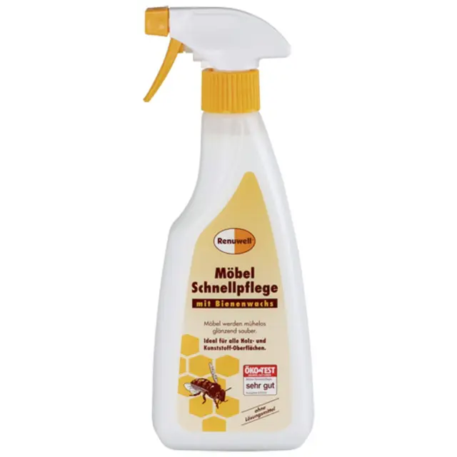 Renuwell Möbel-Schnellpflege 500 ml | Möbelpflege mit Bienenwachs
