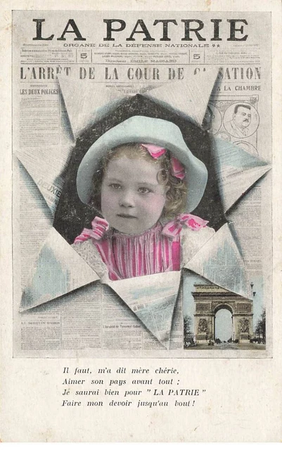 Publicite #Mk48447 La Patrie Dechire Fillette Journal