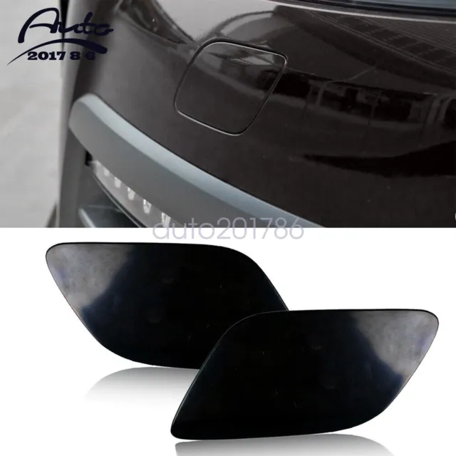 L+R Front Bumper Headlight Washer Cover Nozzle Cap Primed for AUDI Q7 2010-2015