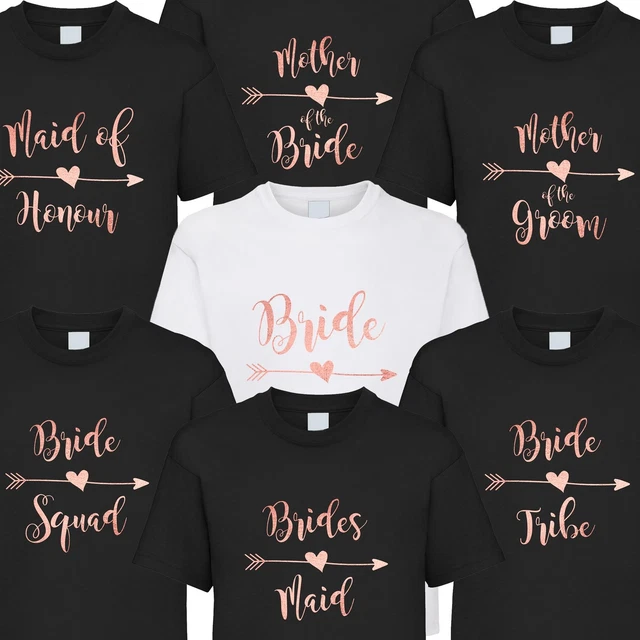 Nuova T-shirt donna squadra sposa squadra squadra amici tribù gallina festa regalo sposa