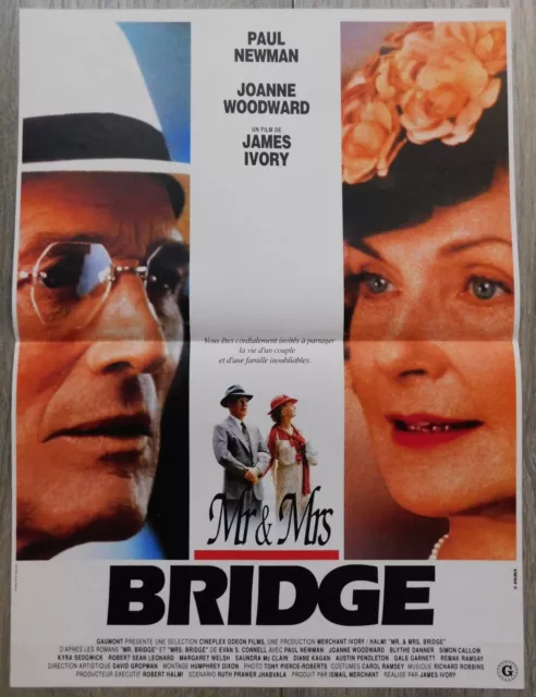 Mr and Mrs Bridge Affiche ORIGINALE Poster 40x60cm 15"23 1990  Paul Newman