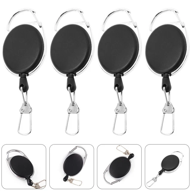 4 Pcs Einziehbare Schlüsselanhänger Schlüsselschnallen Yilad Oval