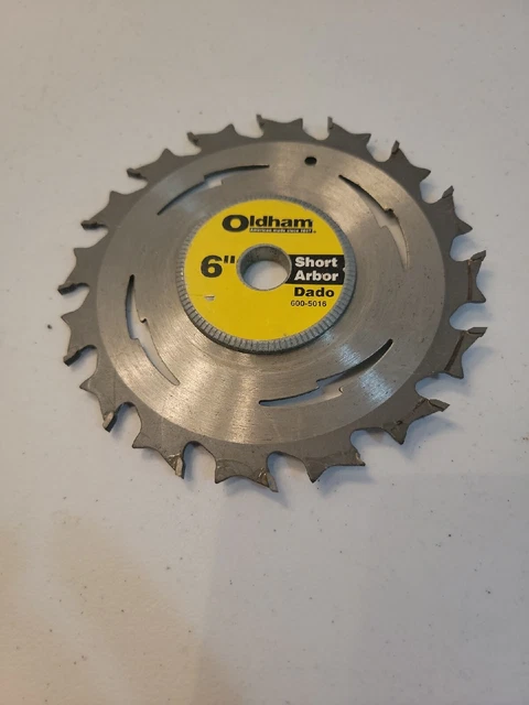 Oldham Short Arbor 6"  Adjustable Dado Blade, 16 Teeth 600-5016