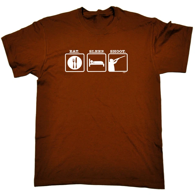 Eat Sleep Shoot - Mens Funny Novelty Tee Top Gift T Shirt T-Shirt Tshirts