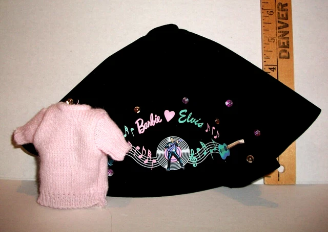 New Barbie Loves Elvis 50'S Theme Skirt And Sweater Clothes By Mattel Nfb