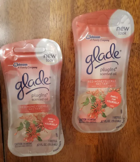GLADE PlugIns Scented Oil Refill Red Honeysuckle 2 PACKS