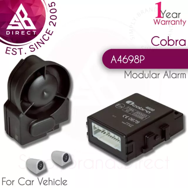 Cobra A4698P Thatcham Cat 2-1 Modular Alarm Security System│For Car Vehicle