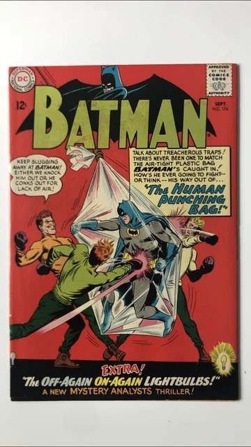 Batman #175 DC 1965 “The Human Punching Bag” 12c Issue FN/FN+ NICE!!