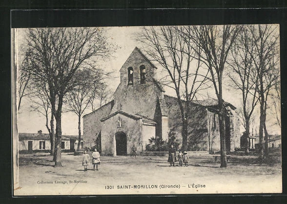 CPA Saint-Morillon, L´Eglise, l'Église