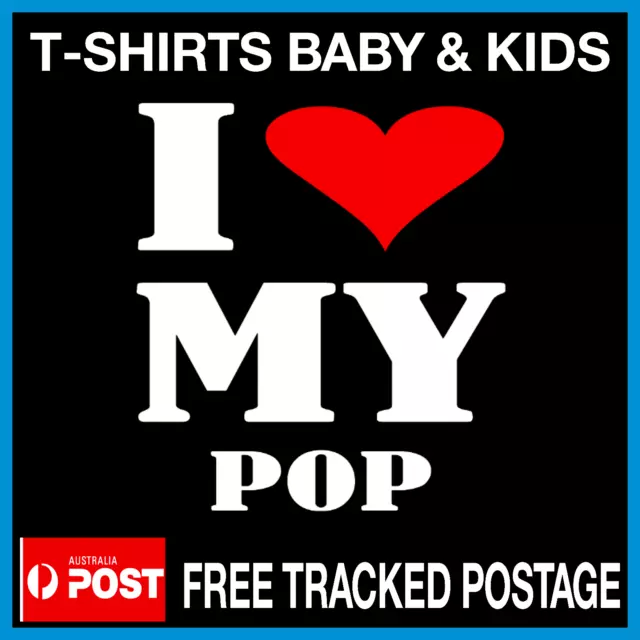 t-shirts kids baby tshirts boys girls childrens tees shirts tops  I LOVE POP