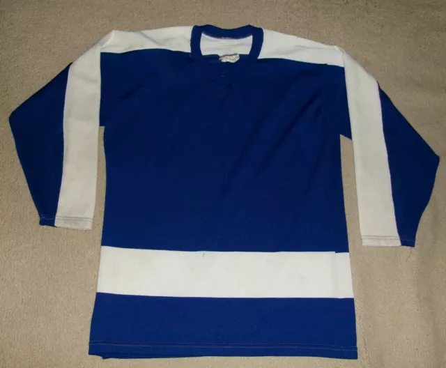 Very Rare VINTAGE Cooper 1970s/1980s Blank TORONTO MAPLE LEAFS Blue JERSEY L
