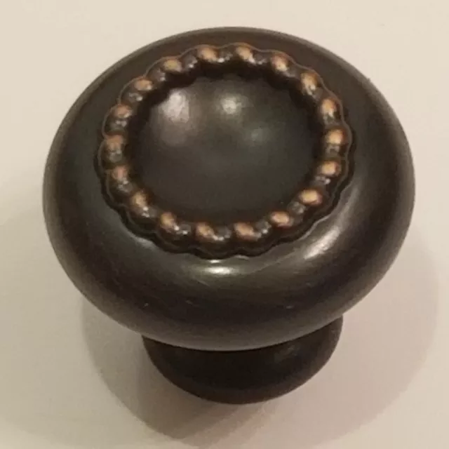 Cabinet Knobs Pulls BULK LOT 40  Oil Rubbed Bronze Round Beaded 1.25" NEW IN PKG