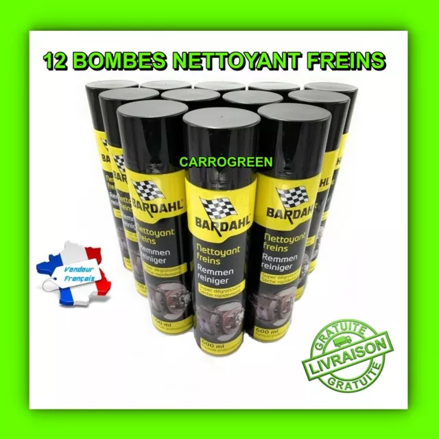 BARDAHL Lot de 12 Bombes Nettoyant Freins 600 ml ULTRA Puissant  Qualité PRO !!. 2