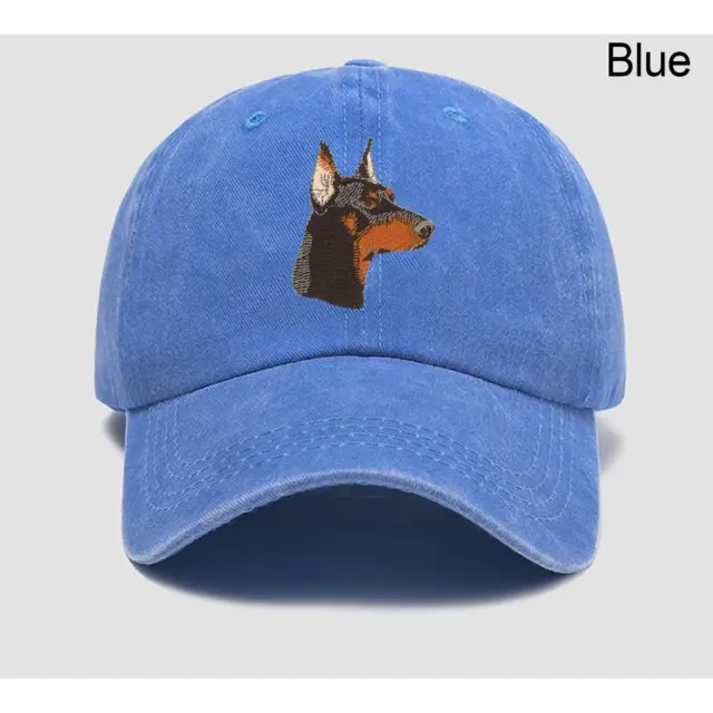 Personalized Cute Doberman Pinscher Dog Embroidered Hat,Funny Baseball Cap, Gift