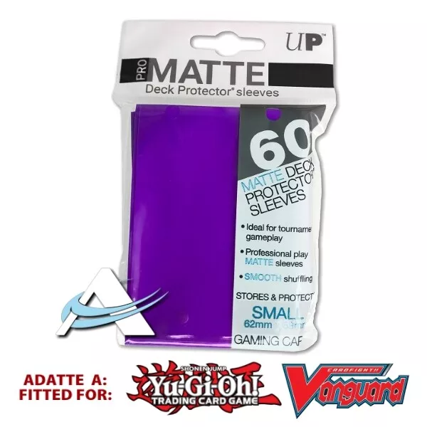 60 Bustine Protettive NEW Ultra PRO MATTE Small Mini Size Sleeves VIola Purple