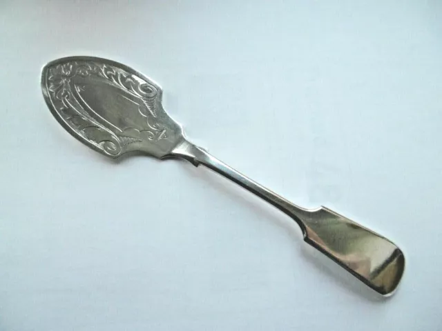 Lovely Antique Ornate Silver Plated Epns Jam Preserve Spoon Fiddle Pattern