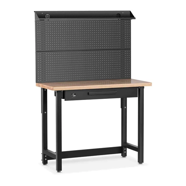 Établi D'Atelier Tiroir & Panneau Réglable En Hauteur 122x51x95 - 176 cm ≤ 680kg